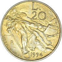 20 Lire reverse