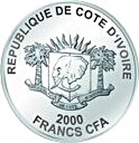 2000 Francs CFA obverse