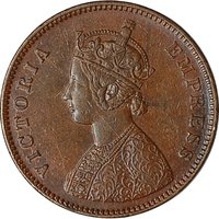 ½ Anna obverse