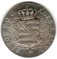 1⁄12 Saxon thaler obverse