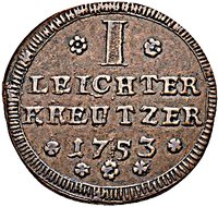 1 Kreuzer reverse