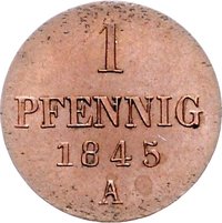 1 Pfennig reverse