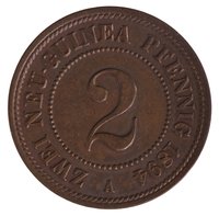 2 Pfennigs reverse