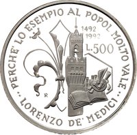 500 Lire reverse