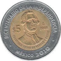 5 Pesos reverse