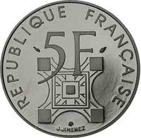 5 Francs obverse