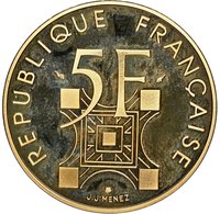 5 Francs obverse