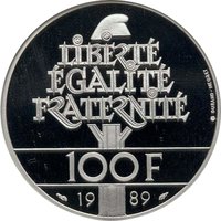 100 Francs reverse