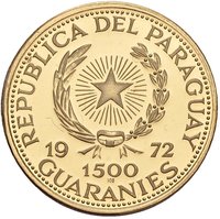 1500 Guaraníes obverse