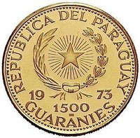 1500 Guaraníes obverse
