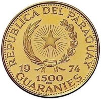 1500 Guaraníes obverse