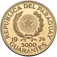 3000 Guaraníes obverse