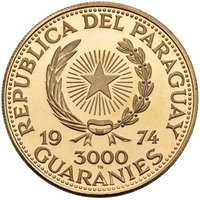 3000 Guaraníes obverse