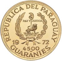 4500 Guaraníes obverse