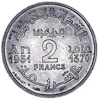 2 Francs reverse