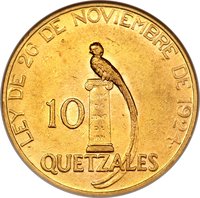 10 Quetzales reverse