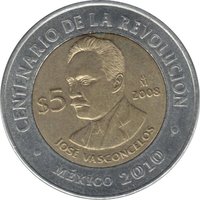 5 Pesos reverse