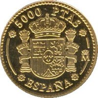 5000 Pesetas reverse