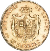 25 Pesetas reverse