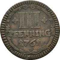 3 Pfennigs reverse