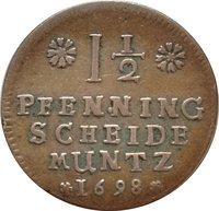 1½ Pfennig reverse