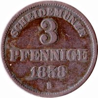 3 Pfennigs reverse