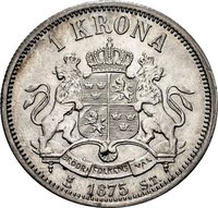 1 Krona reverse