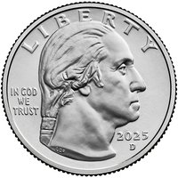 ¼ Dollar obverse