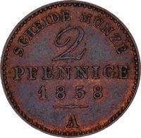 2 Pfennigs reverse