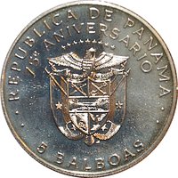 5 Balboas obverse