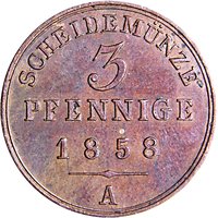 3 Pfennigs reverse