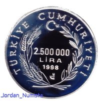 2500000 Lira obverse