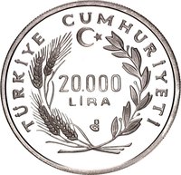 20000 Lira obverse