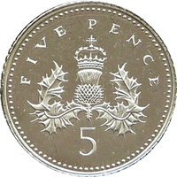 5 Pence reverse