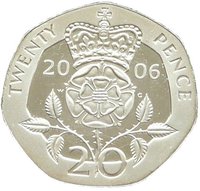 20 Pence reverse
