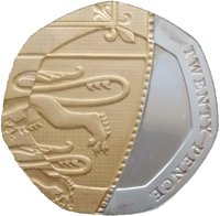 20 Pence reverse