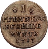1 Pfennig reverse