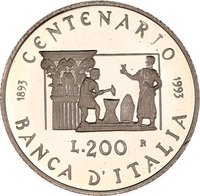 200 Lire reverse