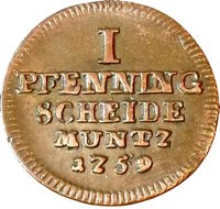 1 Pfennig reverse