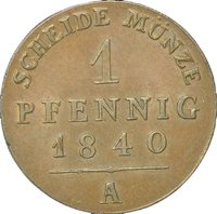 1 Pfennig reverse