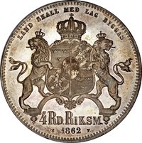 4 Riksdaler Riksmynt reverse