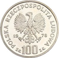 100 Zlotys obverse