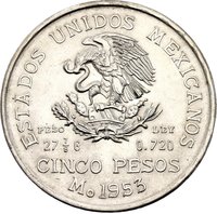 5 Pesos obverse