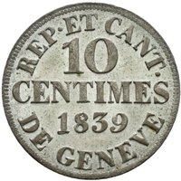 10 Centimes reverse