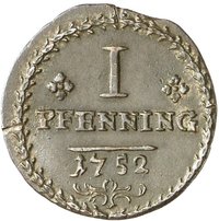 1 Pfennig reverse