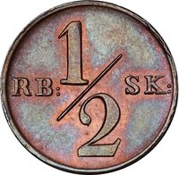 ½ Rigsbankskilling reverse