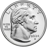 ¼ Dollar obverse