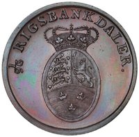 1 Rigsbankskilling obverse