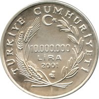 10000000 Lira obverse
