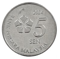 5 Sen obverse
